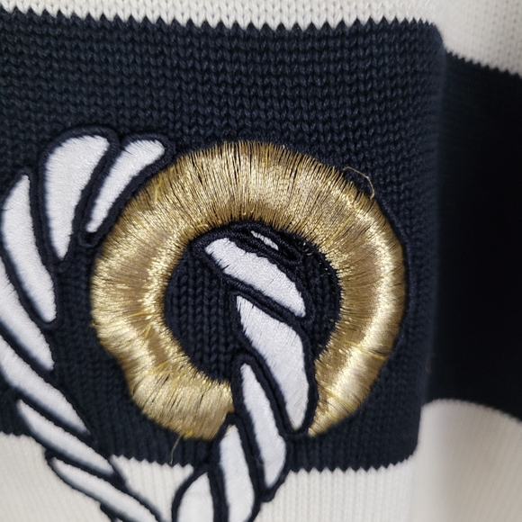 ESCADA by MARGARETHA LEY | vintage striped nautical knit cotton crewneck sweater - Picture 5 of 10